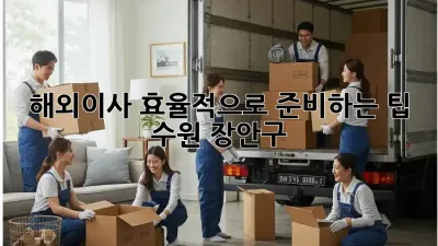해외이사, 효율적으로 준비하는 팁! (수원 장안구)